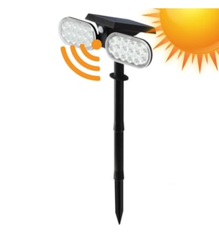 Piquet LED Solaire de Jardin 4500K – Détecteur de Mouvement Intégré – Éclairage Extérieur IP65