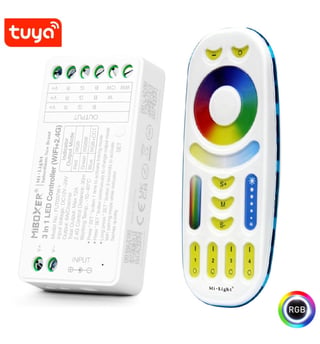 Pack contrôleur LED WiFi RGB RGBW RGBCCT 12-24V 2.4GHz