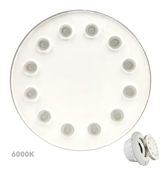 LED Piscine PAR56 36W 6000K IP68 DC12V INOX 316