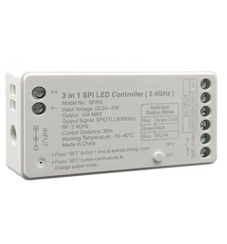 Contrôleur LED numérique SPI RGB/RGBW/RGBIC 5-24V 2.4GHz