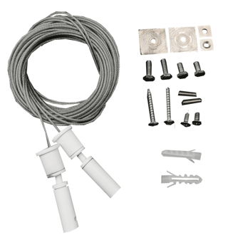 Kit suspendu universel - Blanc - avec câble de 3m / Pack de 2 unités