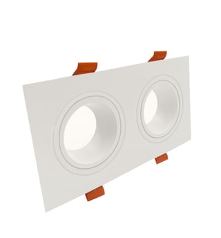 Anneau Cadre Double GU10 LED Orientable Blanc
