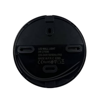 Balise LED Slim 3W circulaire noire IP65