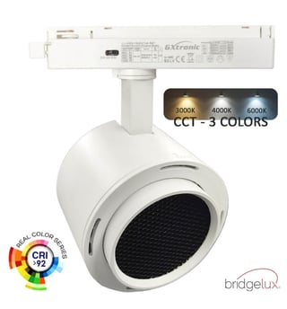 Spot LED Monophasé - 40W-34W - ROME - Driver GxTronic - Optique réglable 24º-60º / UGR13 - CCT