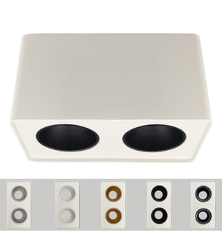 Applique Plafond Double Pivot GU10 MR16 Blanc