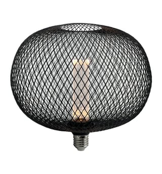 Ampoule décorative moderne métal noir - 4W E27