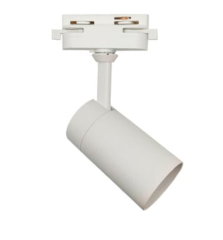 Spot sur rail - BORNE BLANC - Pour lampes GU10 / Aluminium Monophasé 