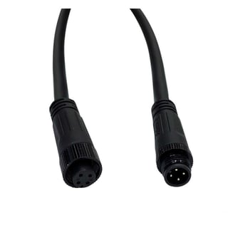 Connecteur étanche M12 mâle/femelle IP68 4x0,75mm²
