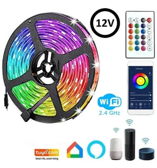 Pack ruban LED Smart WiFi RGB+CCT 12V dimmable