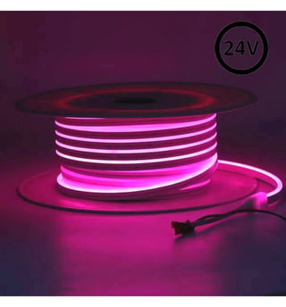 Néon LED 24V 8W/m 50m 6x12mm Rose