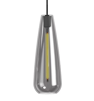Suspension LED Filament Verre Fumé 4W Ambre