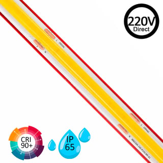 COB 220V 240LED/m 1200lm 14W IP65 CRI90