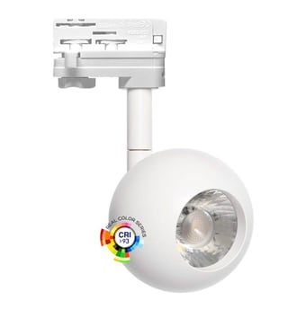 Spot LED 10W FENIX - Blanc - Rail Triphasé / CRI+93