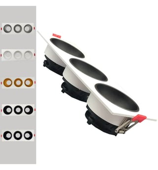 Cadre Basculant Triple GU10 MR16 Blanc