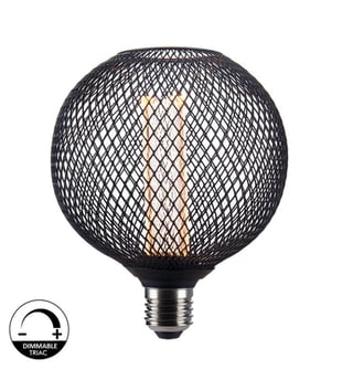 Ampoule LED Noir Métal G125 E27 4W Dimmable