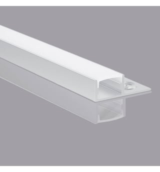 Profilé alu encastré plâtre 2m une ailette LED