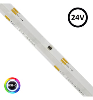 Ruban LED 24V RGBIC COB DIGITAL 5m 360LED/m 9W/m IP20