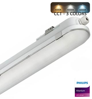 Réglette LED étanche 40W COREPLUS 120cm Philips