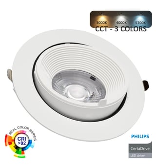 Spot LED Encastré 25W Philips CertaDrive 24° CCT