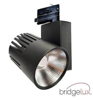 Spot LED 40W GRAZ Noir BRIDGELUX-Chip rail Triphasé CRI +90