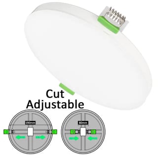 Downlight LED Rond 16-24W Sans Cadre 4CCT CRI92 Blanc
