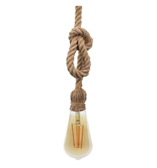 Suspension Vintage Corde Lin E27