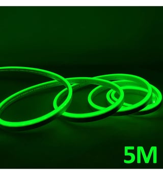 Néon LED 5m vert 6mm 12V coupe 2,5cm