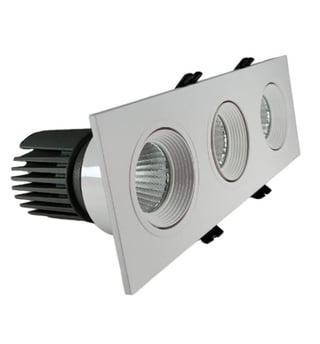 Encastré LED Triple 45W Orientable Blanc CRI92 UGR13