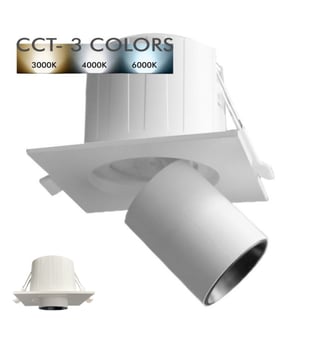 Downlight LED 6W Carré Orientable CCT