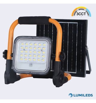 Projecteur LED Solaire Portable 50W – 3CCT – Puce Lumileds – IP65 Rechargeable