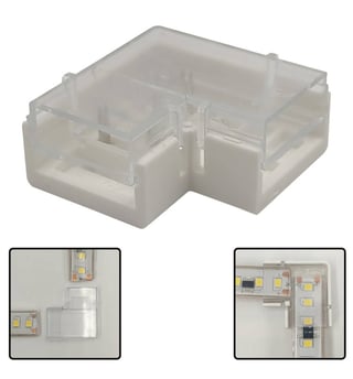 Pack 2 connecteurs L LED COB SMD 8-10mm IP65