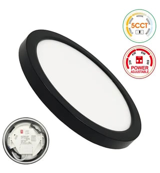 Plafonnier LED Bonn Noir 2-8W 5CCT IP44