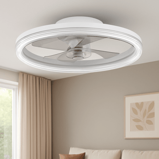 Ventilateur Plafond LED LAVEZZI 30W 6CCT Blanc 50cm IP20