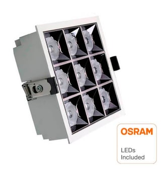 Downlight LED 40W Carre OSRAM Chip  PALACE - 24° - UGR17 140lm/W 