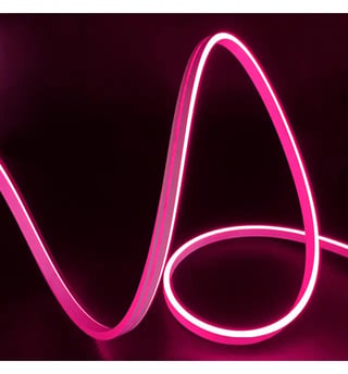Néon LED 24V 13W/m 50m Rose découpe 1cm