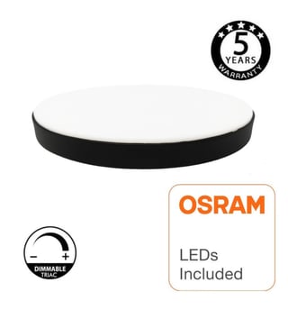 Plafonnier LED 24W OSRAM Narvik noir