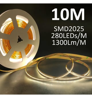 Ruban LED 24V 280LED/m 10m SMD2835 10W/m coupe 5cm