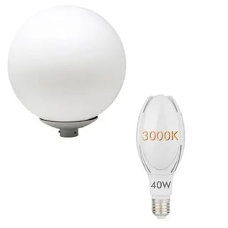Lampe Globe pour ampoules E27  450 mm Trou 50-60 mm