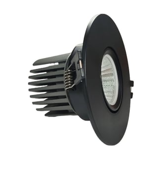Downlight LED circulaire 15W orientable noir – IRC >92 – UGR13