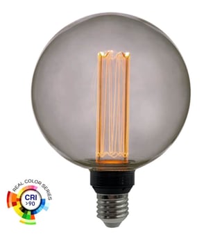 Ampoule LED moderne en cristal fumé - 4W E27 G125