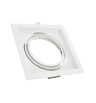 Cadre Encastrable Orientable AR111 Acier Blanc