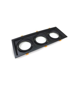 Cadre triple orientable noir pour AR111