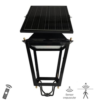 Lampe solaire LED 200W 3CCT radar 1700 lm