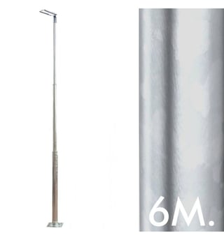Colonne troncoconique galvanisée 6 m transport facile