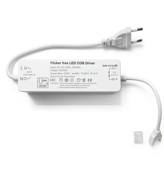 Driver Ruban LED COB 220V IP65 10mm 250W Sans Scintillement