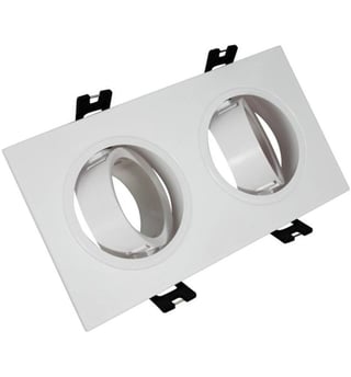 Anneau Cadre Double GU10 LED Orientable Blanc