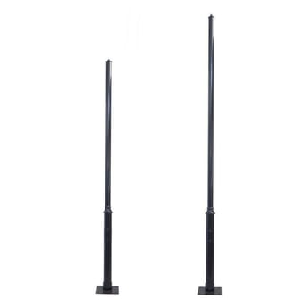 Colonne REKA noire 3-4 m finition filetage
