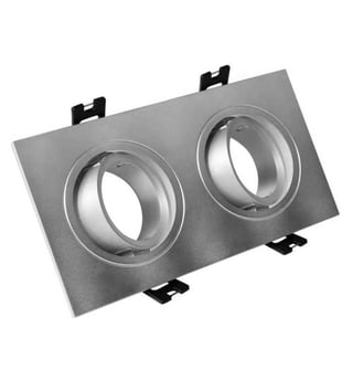 Anneau Cadre Double GU10 LED Orientable Noir