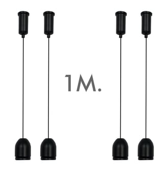 Kit de suspension Luminaire LED - NOIR - 1 m