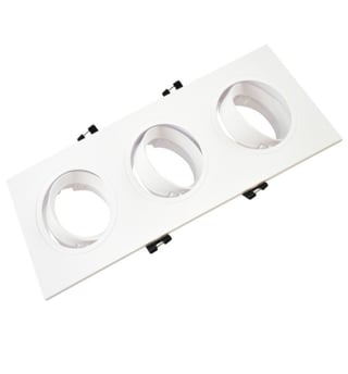 Anneau Cadre Double GU10 LED Orientable Noir